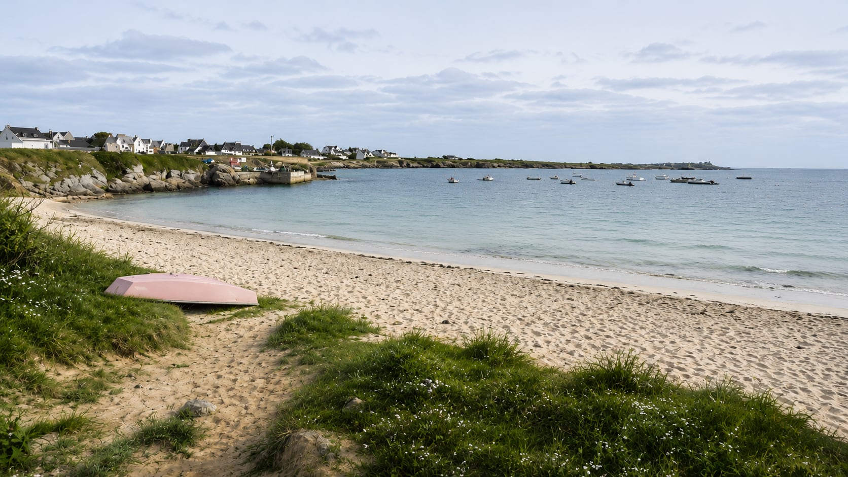 Plage de Lomener à Ploemeur, idéale pour une balade en vélo à assistance électrique