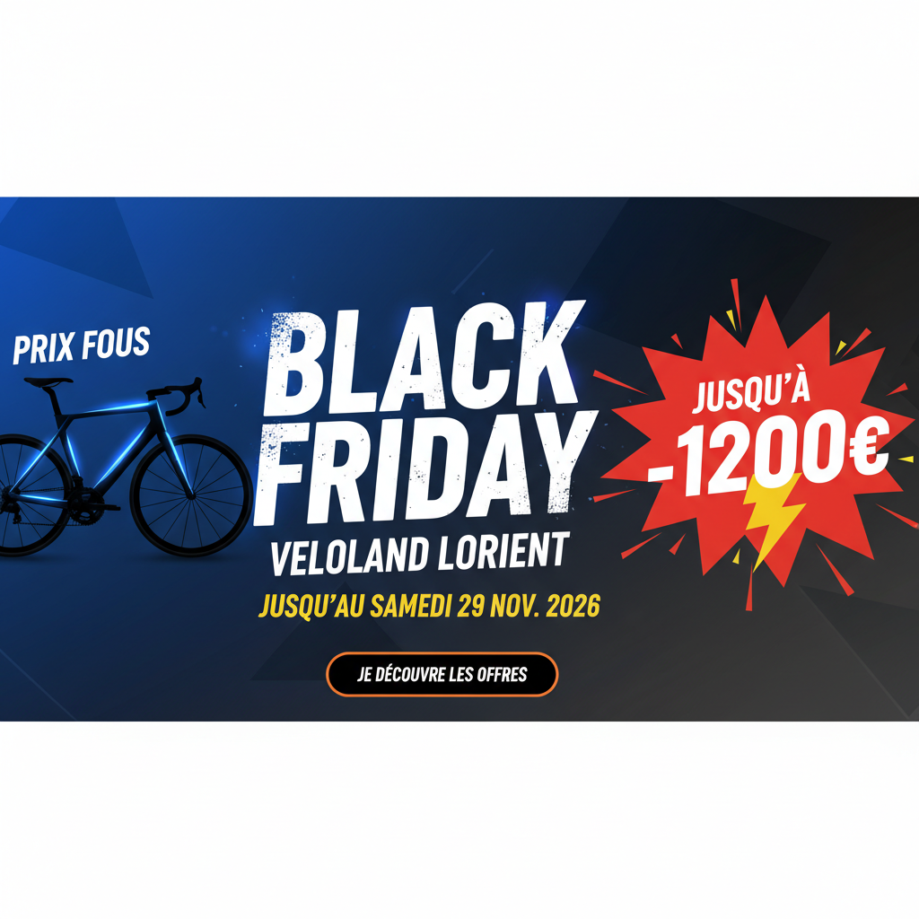 Black Friday Veloland Lorient : jusqu’à 1000€ de remise sur les vélos et accessoires !