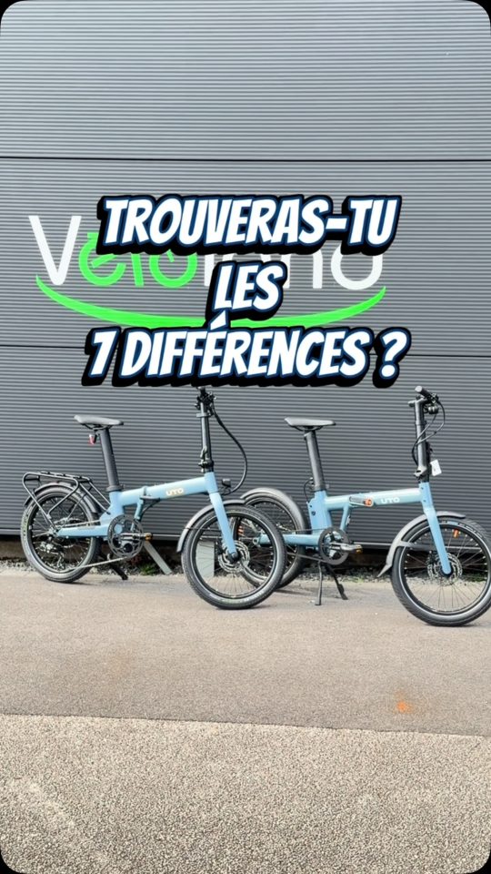 Jeu des 7 erreurs !

À première vue, ces deux vélos UTO semblent identiques… 🤔